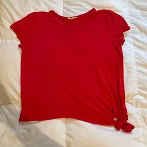Red crop top